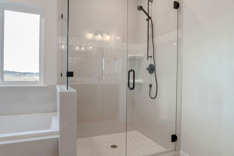 Completed Shower with Glass Enclosure